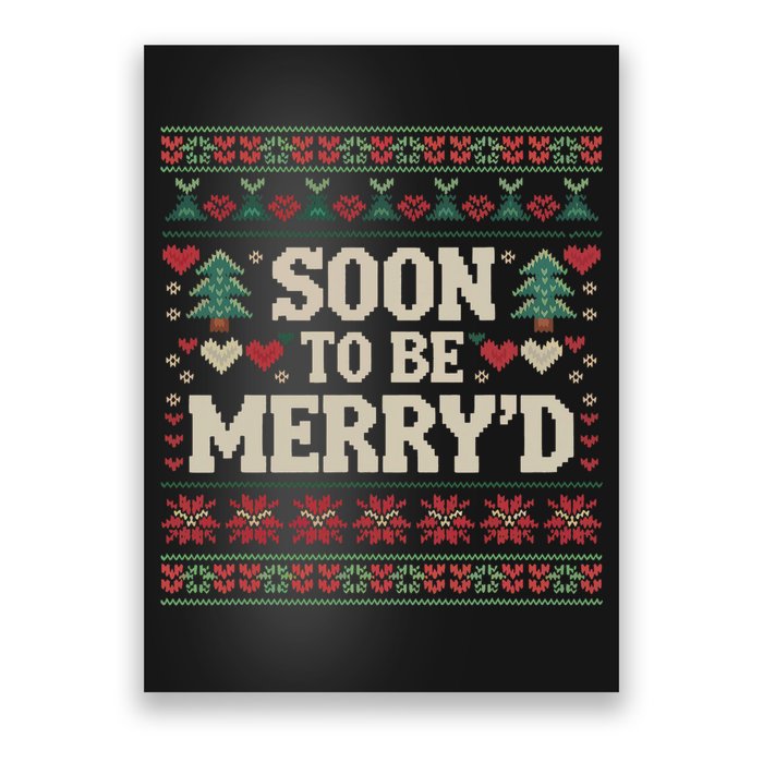 Soon To Be MerryD Engaged Couples Matching Ugly Christmas Poster