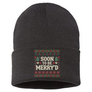 Soon To Be MerryD Engaged Couples Matching Ugly Christmas Sustainable Knit Beanie