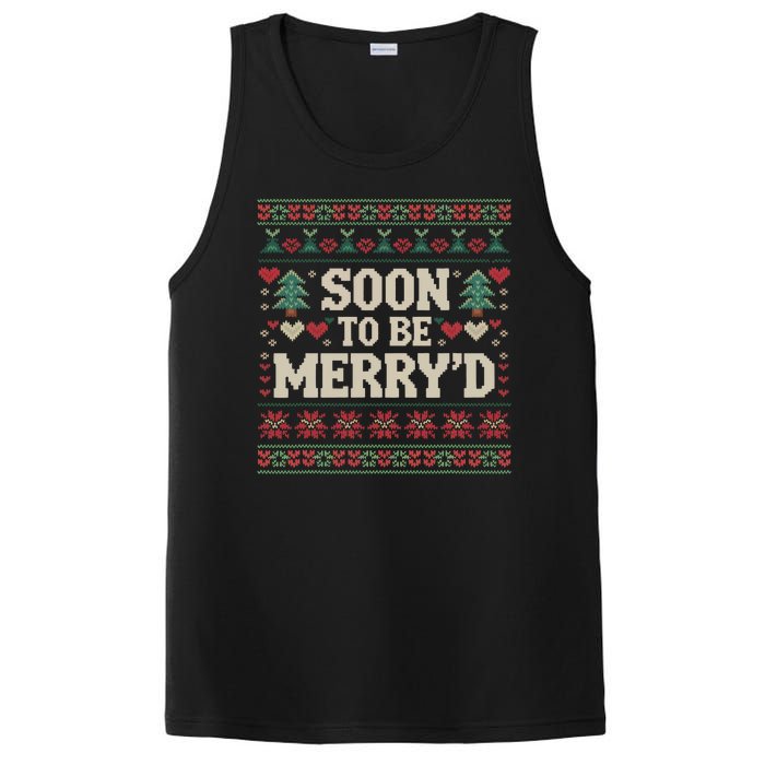 Soon To Be MerryD Engaged Couples Matching Ugly Christmas PosiCharge Competitor Tank