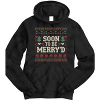 Soon To Be MerryD Engaged Couples Matching Ugly Christmas Tie Dye Hoodie