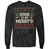 Soon To Be MerryD Engaged Couples Matching Ugly Christmas Tie-Dye Long Sleeve Shirt