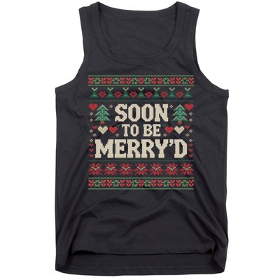 Soon To Be MerryD Engaged Couples Matching Ugly Christmas Tank Top