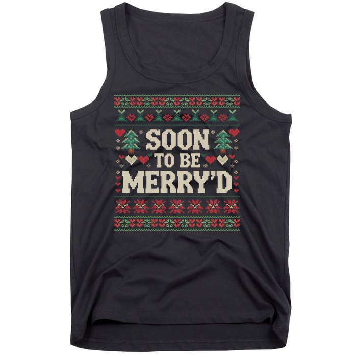 Soon To Be MerryD Engaged Couples Matching Ugly Christmas Tank Top