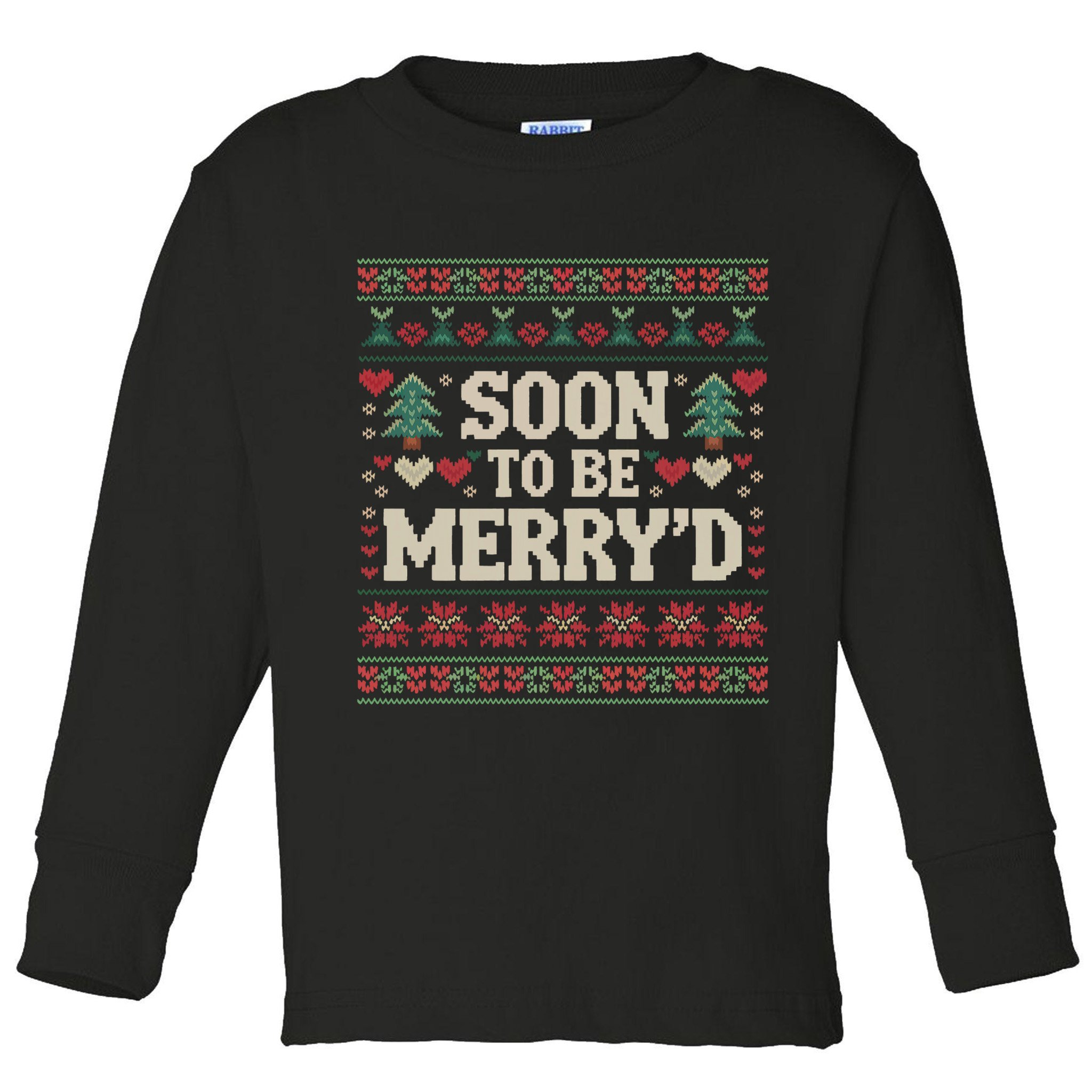 Soon To Be MerryD Engaged Couples Matching Ugly Christmas Toddler Long Sleeve Shirt