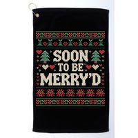 Soon To Be MerryD Engaged Couples Matching Ugly Christmas Golf Towel