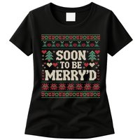 Soon To Be MerryD Engaged Couples Matching Ugly Christmas Womens T-Shirt