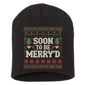 Soon To Be MerryD Engaged Couples Matching Ugly Christmas Short Acrylic Beanie