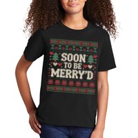 Soon To Be MerryD Engaged Couples Matching Ugly Christmas Kids T-Shirt