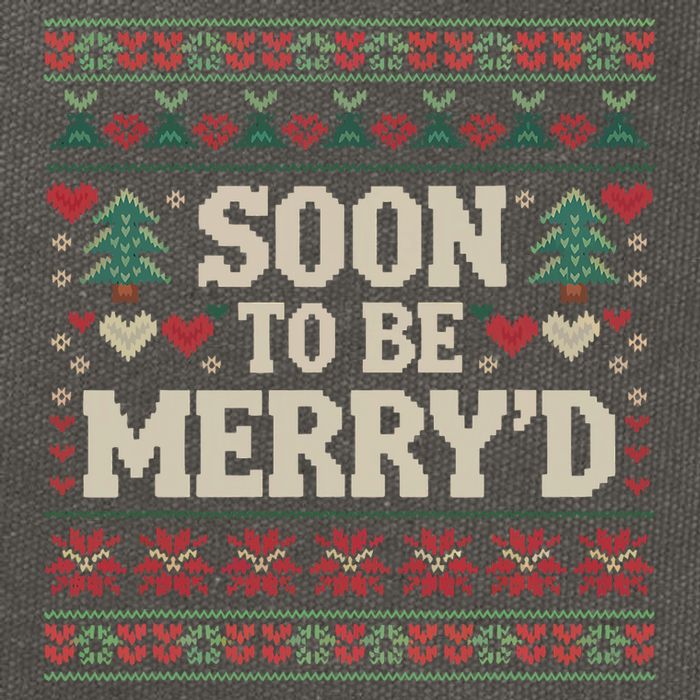 Soon To Be MerryD Engaged Couples Matching Ugly Christmas Cotton Canvas Backpack