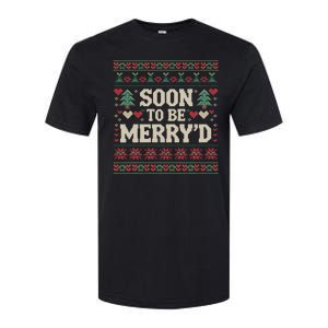 Soon To Be MerryD Engaged Couples Matching Ugly Christmas Softstyle CVC T-Shirt