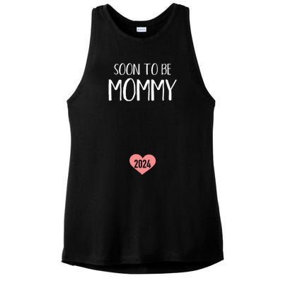 Soon To Be Mommy 2024 For New Mom Ladies PosiCharge Tri-Blend Wicking Tank