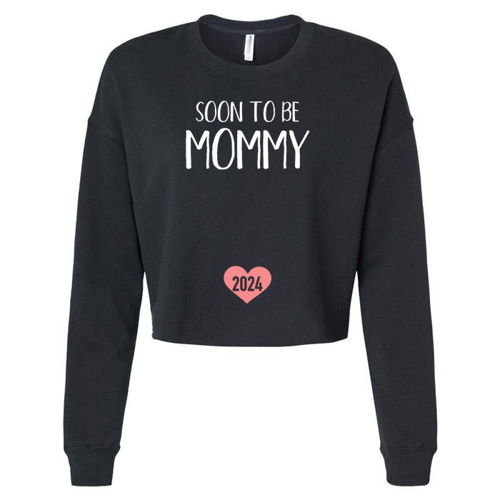 Soon To Be Mommy 2024 For New Mom Cropped Pullover Crew