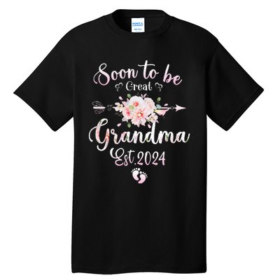 Soon To Be Great Grandma 2024 Mothers Day First Time Grandma Tall T-Shirt