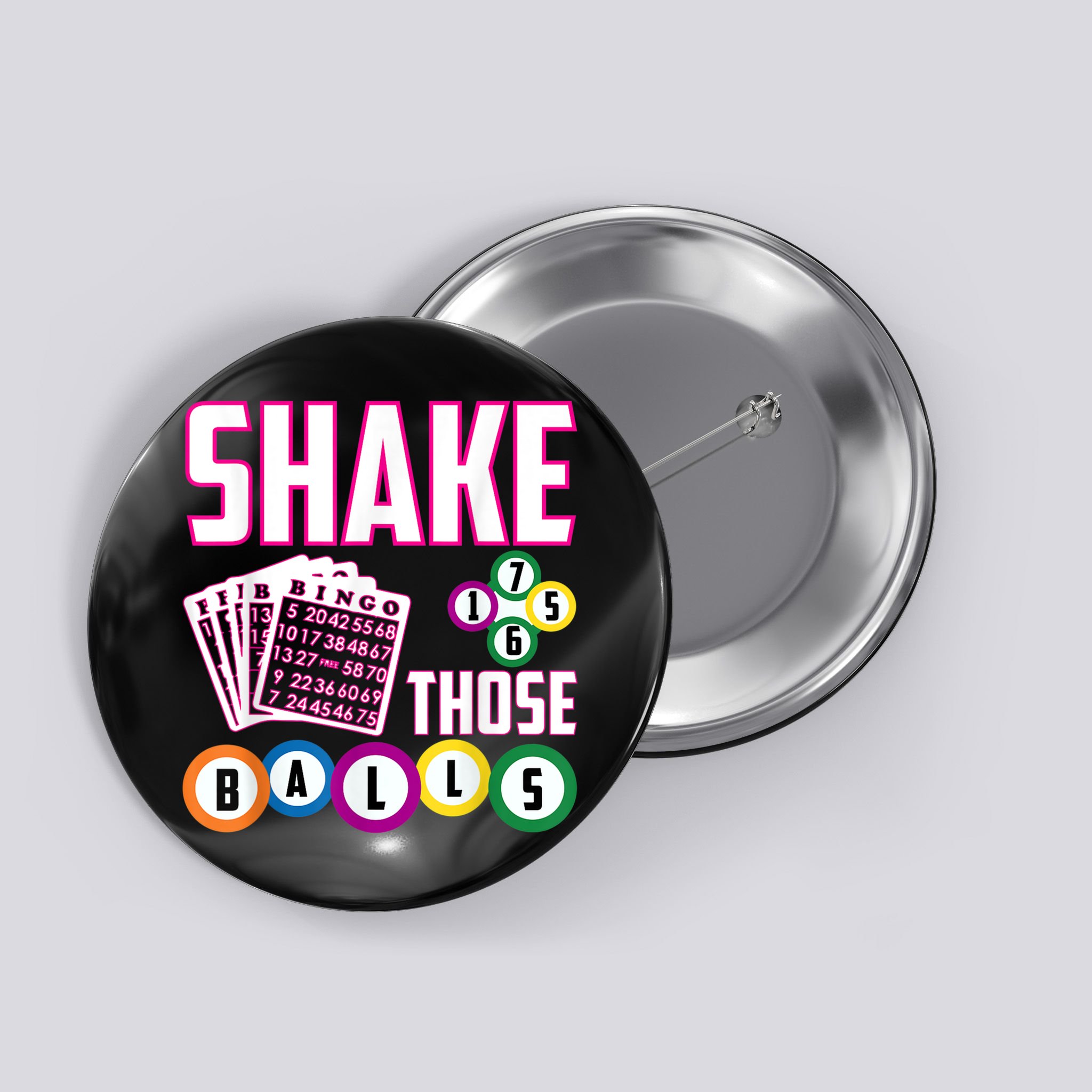 Shake Those Balls Funny Bingo Button