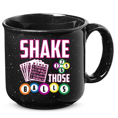 Shake Those Balls Funny Bingo 15oz Campfire Ceramic Mug