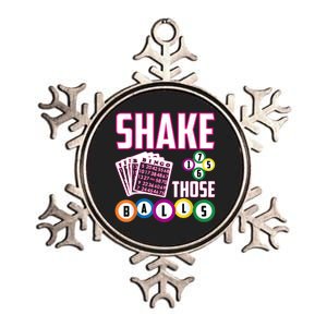 Shake Those Balls Funny Bingo Metallic Star Ornament