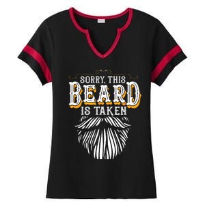 Sorry This Beard Is Taken Country Retro Valentines Day Gift Ladies Halftime Notch Neck Tee