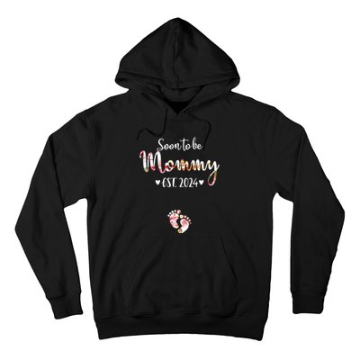 Soon To Be Mommy Est 2024 For Mom Pregnancy Announcement Hoodie