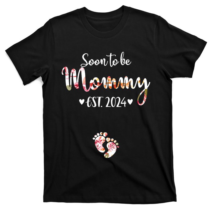 Soon To Be Mommy Est 2024 For Mom Pregnancy Announcement T-Shirt