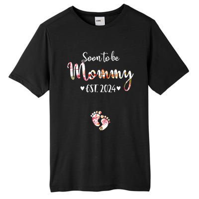 Soon To Be Mommy Est 2024 For Mom Pregnancy Announcement Tall Fusion ChromaSoft Performance T-Shirt