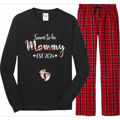 Soon To Be Mommy Est 2024 For Mom Pregnancy Announcement Long Sleeve Pajama Set