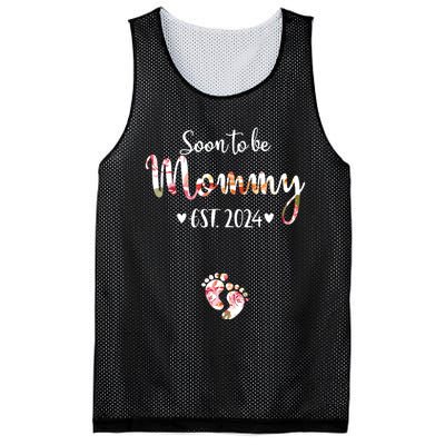 Soon To Be Mommy Est 2024 For Mom Pregnancy Announcement Mesh Reversible Basketball Jersey Tank