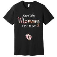 Soon To Be Mommy Est 2024 For Mom Pregnancy Announcement Premium T-Shirt