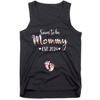 Soon To Be Mommy Est 2024 For Mom Pregnancy Announcement Tank Top