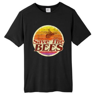 Save The Bees Funny Vintage Retro Distressed Tall Fusion ChromaSoft Performance T-Shirt