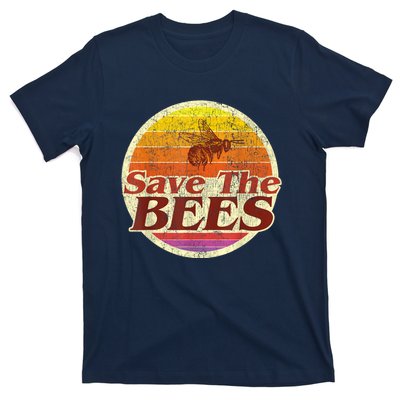 Save The Bees Funny Vintage Retro Distressed T-Shirt