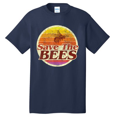 Save The Bees Funny Vintage Retro Distressed Tall T-Shirt