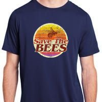 Save The Bees Funny Vintage Retro Distressed Adult ChromaSoft Performance T-Shirt