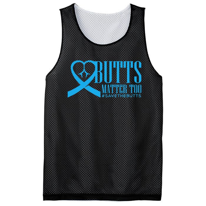 Save The Butts For Colonrectalanal Cancer Mesh Reversible Basketball Jersey Tank