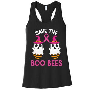 Save The Boobees Boo Bees Breast Cancer Awareness Halloween Women's Racerback Tank