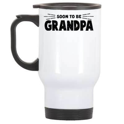 Soon To Be Grandpa Great Gift Stainless Steel Travel Mug