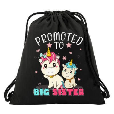 Soon to Big Sister Unicorn to be a big sister Drawstring Bag