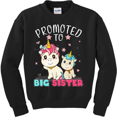 Soon to Big Sister Unicorn to be a big sister Kids Sweatshirt