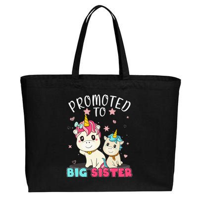 Soon to Big Sister Unicorn to be a big sister Cotton Canvas Jumbo Tote