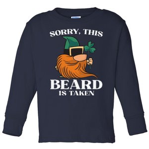 Sorry This Beard Is Taken St Patricks Day Gnome Toddler Long Sleeve Shirt