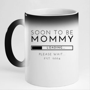 Soon To Be Mommy Est 2024 Promoted To Mom 2024 New Mama 11oz Black Color Changing Mug