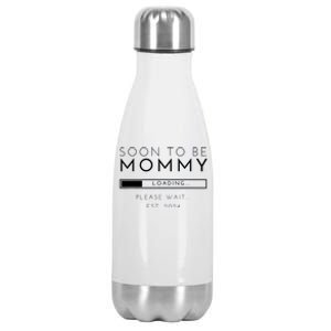 Soon To Be Mommy Est 2024 Promoted To Mom 2024 New Mama Stainless Steel Insulated Water Bottle