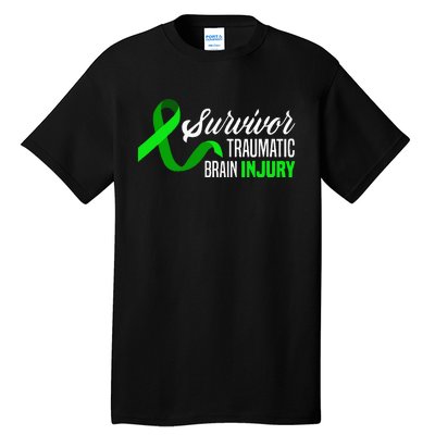 Survivor Traumatic Brain Injury Awareness TBI Survivor Tall T-Shirt