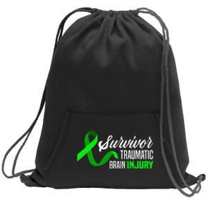 Survivor Traumatic Brain Injury Awareness TBI Survivor Sweatshirt Cinch Pack Bag