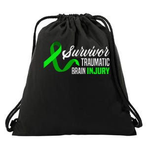 Survivor Traumatic Brain Injury Awareness TBI Survivor Drawstring Bag