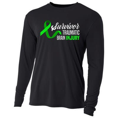 Survivor Traumatic Brain Injury Awareness TBI Survivor Cooling Performance Long Sleeve Crew