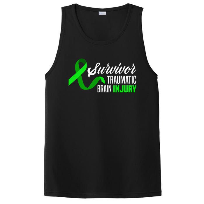 Survivor Traumatic Brain Injury Awareness TBI Survivor PosiCharge Competitor Tank