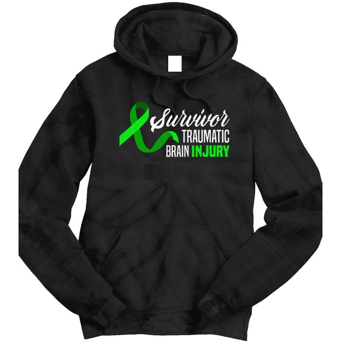 Survivor Traumatic Brain Injury Awareness TBI Survivor Tie Dye Hoodie