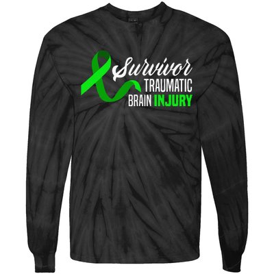 Survivor Traumatic Brain Injury Awareness TBI Survivor Tie-Dye Long Sleeve Shirt