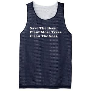 Save The Bees Plant More Trees Earth Day Gift Mesh Reversible Basketball Jersey Tank