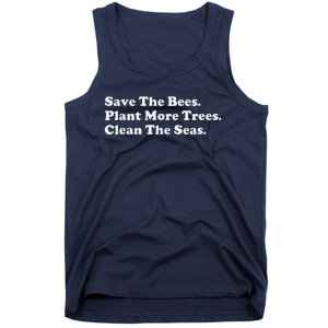 Save The Bees Plant More Trees Earth Day Gift Tank Top